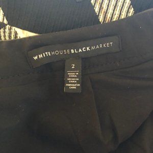 Black & White Plaid Wool Skirt